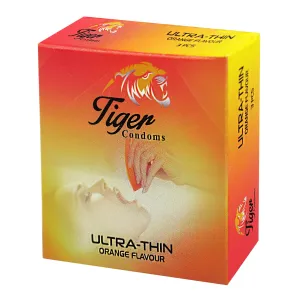 Tiger Ultra Thin Orange Flavour Condom 3's pack